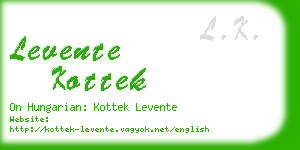 levente kottek business card